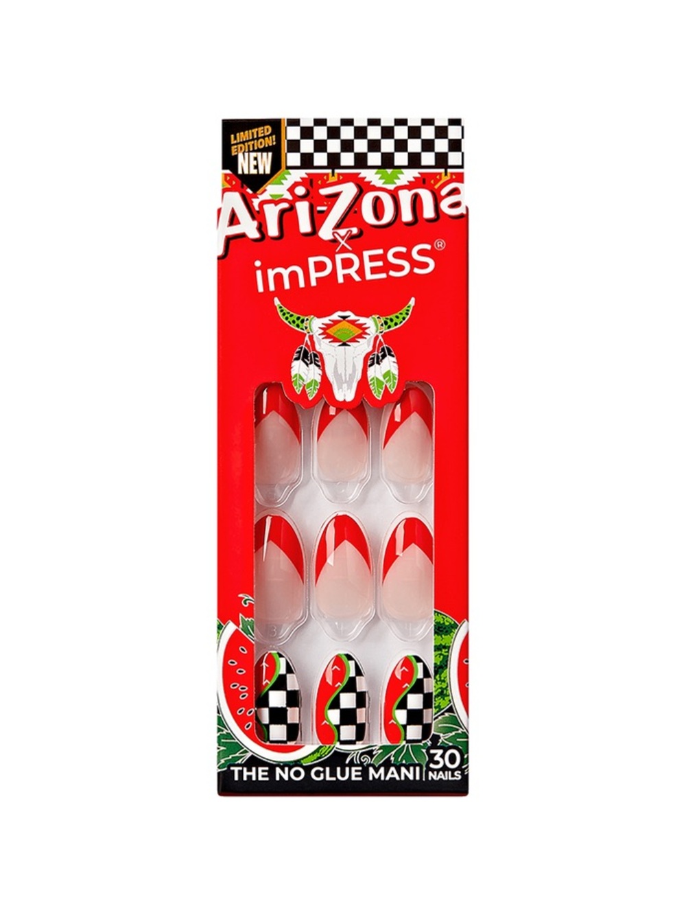 ARIZONA X IMPRESS Watermelon Press-On Nails